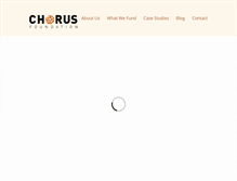 Tablet Screenshot of chorusfoundation.org